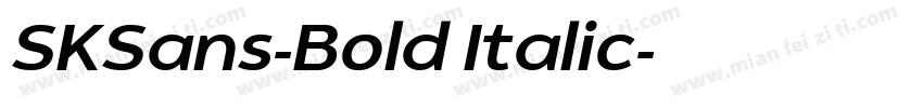 SKSans-Bold Italic字体转换